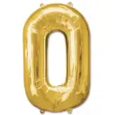 Folie Ballon Cijfer ’0’ Goud (92Cm)