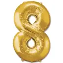 Folie Ballon Cijfer ’8’ Goud (92Cm)