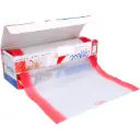 Spuitzak, 59x28cm, LDPE, transparant/rood