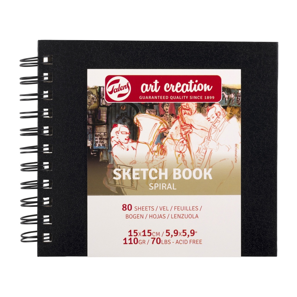 Talens Art Creation Schetsboek Spiraal 15 X 15 Cm 110 G 80 Vellen