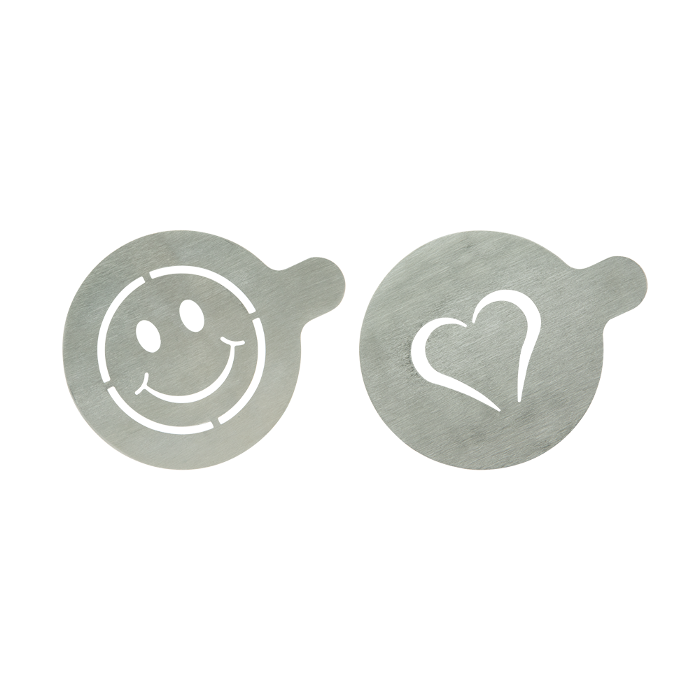 SJABLOON KOFFIE 2ST SMILEY+HART