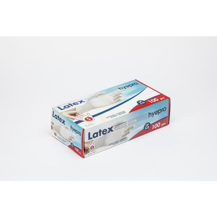 Handschoenen Latex 100 Stuks (Small, Wit, Gepoederd)