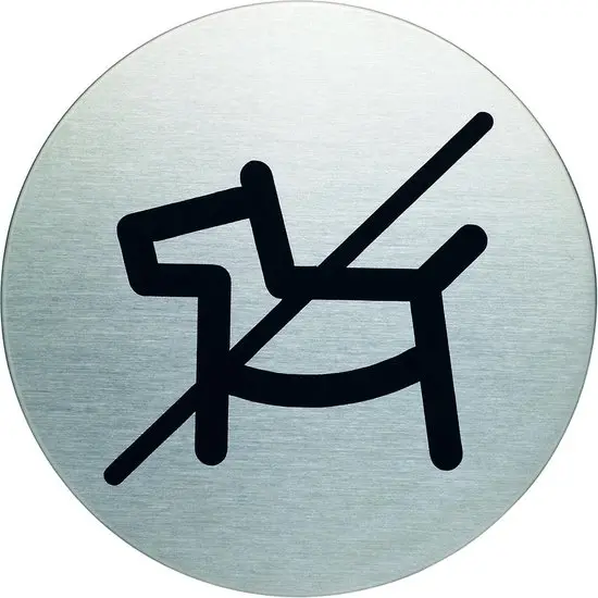 Pictogram 83mm honden niet toegelaten