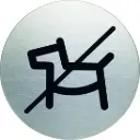 Pictogram 83mm honden niet toegelaten