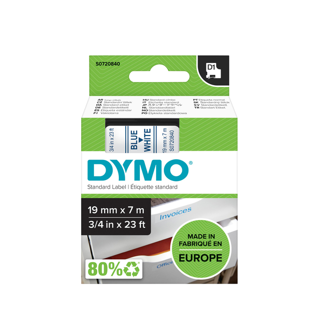 --TAPE 19MMX7M BLAUW-WIT