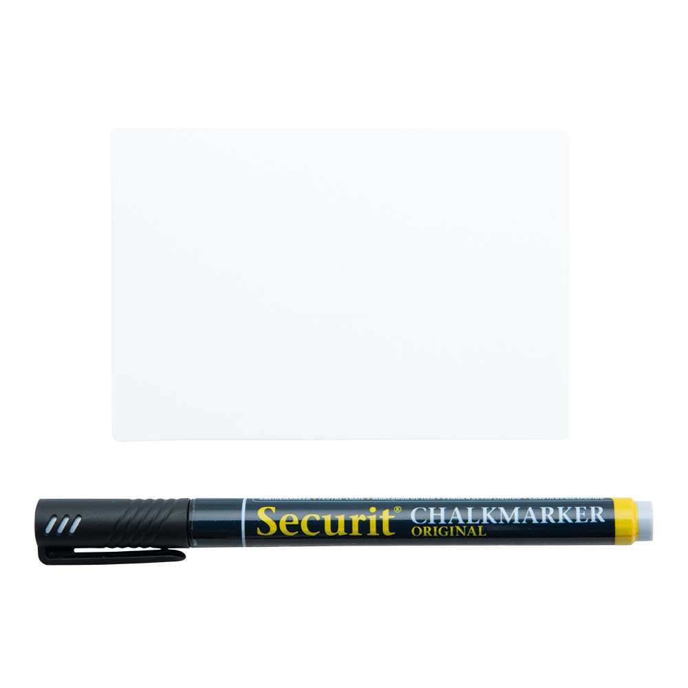 20X A7 TAGS INCLUSIEF KRIJTMARKER +4 SPIKERS W