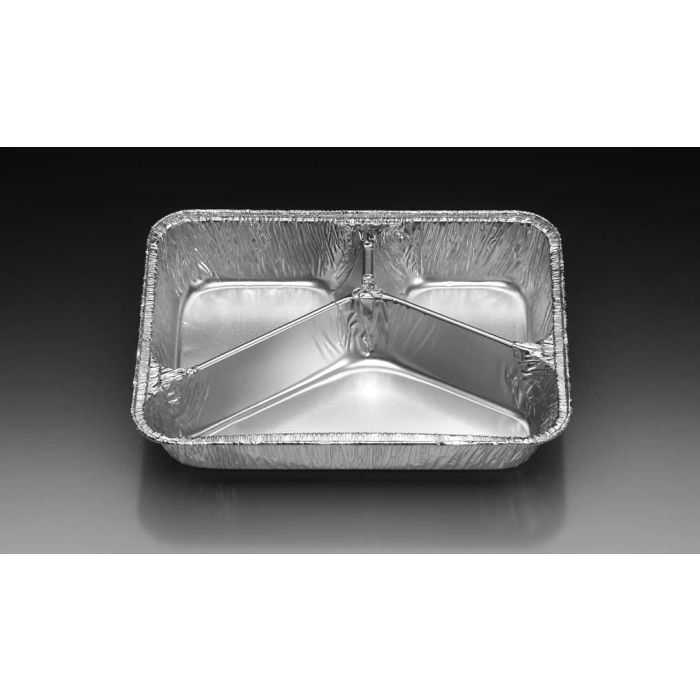 Menuschaal alu - R819G -  227x178x39mm - 960cc - 3 vaks 100 stuks