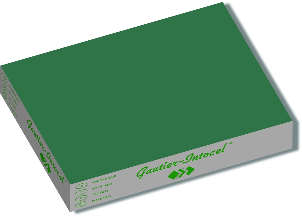 placemats 500 stuks (fond groen) 30x39cm
