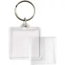 Transparante Sleutelhanger, 40X40Mm, 25Stks.