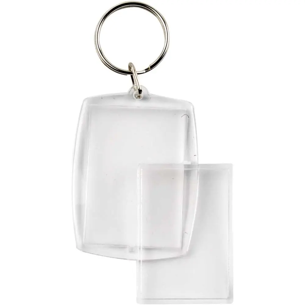 Transparante Sleutelhanger, 40X50Mm, 25Stks.