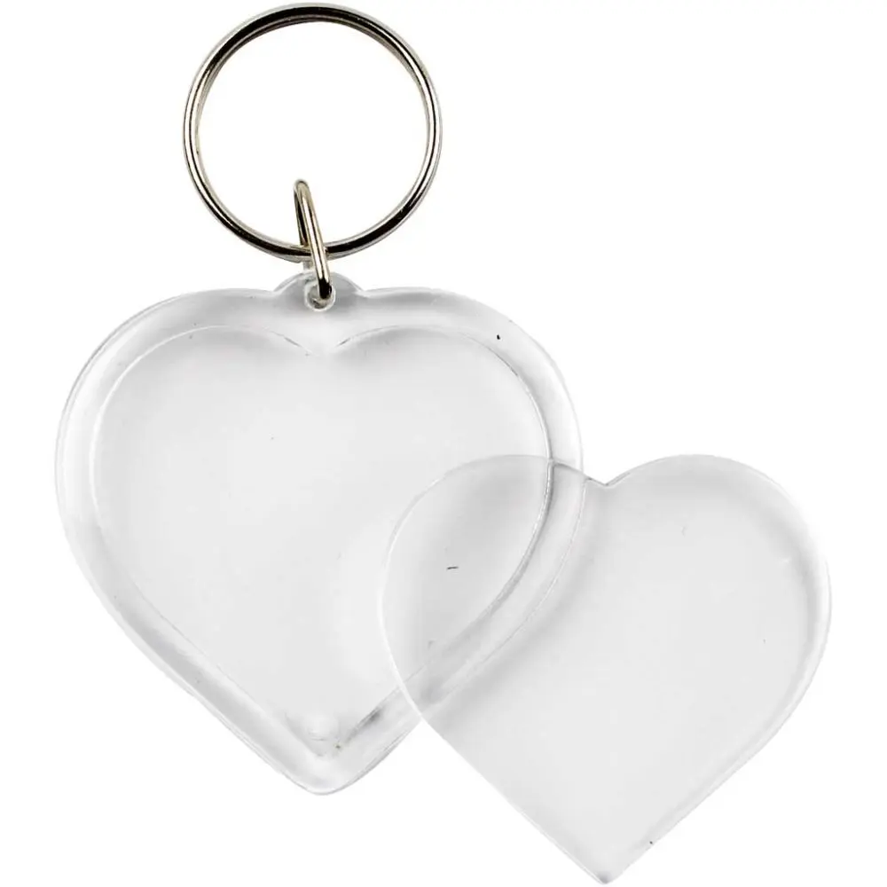 Transparante Sleutelhanger, 50X50Mm, 25Stks.