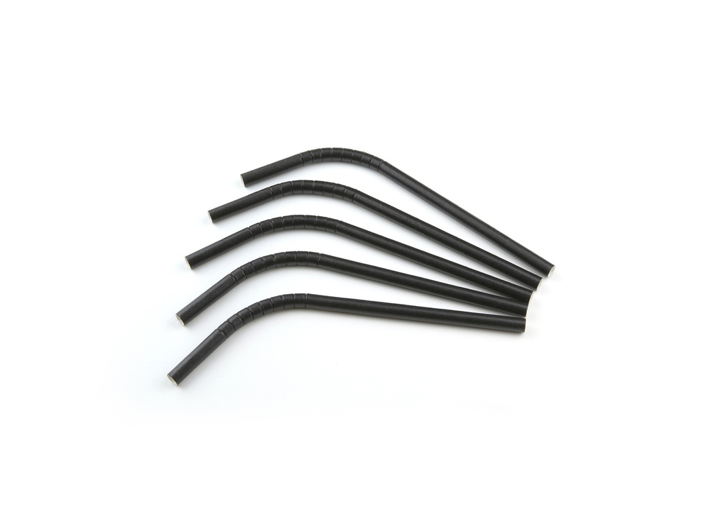 Buigrietjes Papier (Fsc®) Zwart Ø 8 Mm / 21Cm Zak À 100