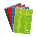 Schrijfblok Pupitre met kop spiraal A4 80 afscheurbare bladen gelijnd + kantlijn - Geassorteerde kleuren