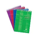 Schrijfblok Pupitre met kop spiraal A5 80 afscheurbare bladen geruit 5x5mm - Geassorteerde kleuren