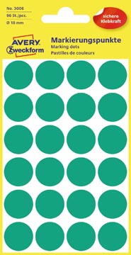 Zweck Etiketten (18Mm, 96St (Rond), Groen)
