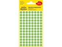 Etiket Zweckform 8mm rond, fluo groen, 416 stuks