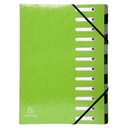 Sorteermap A4 12 Blad (Groen Plastic)
