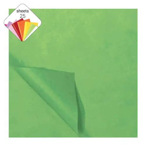 Zijdevloei Papier Lichtgroen (50X70Cm,25 Vel)