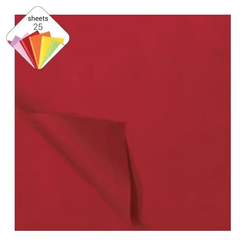 Zijdevloei Papier Bordeaux (50X70Cm,25 Vel)
