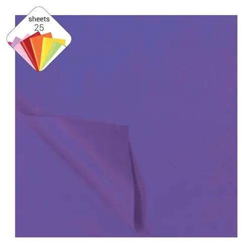 Zijdevloei Papier Paars (50X70Cm,25 Vel)