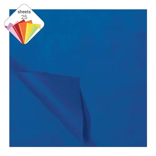 Zijdevloei Papier Donkerblauw (50X70Cm,25 Vel)