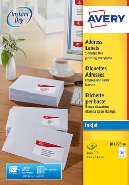 Zweck Etiketten Quick Dry Inkjet (63.5X33.9Mm)