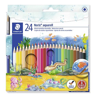 staedler 24 aquarell potloden + penseel
