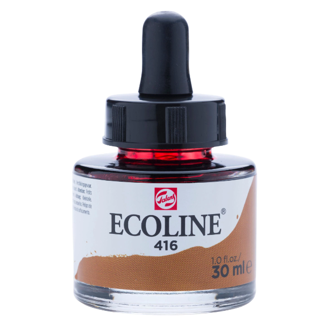 Ecoline Vloeibare Waterverf Fles 30 Ml Sepia 416