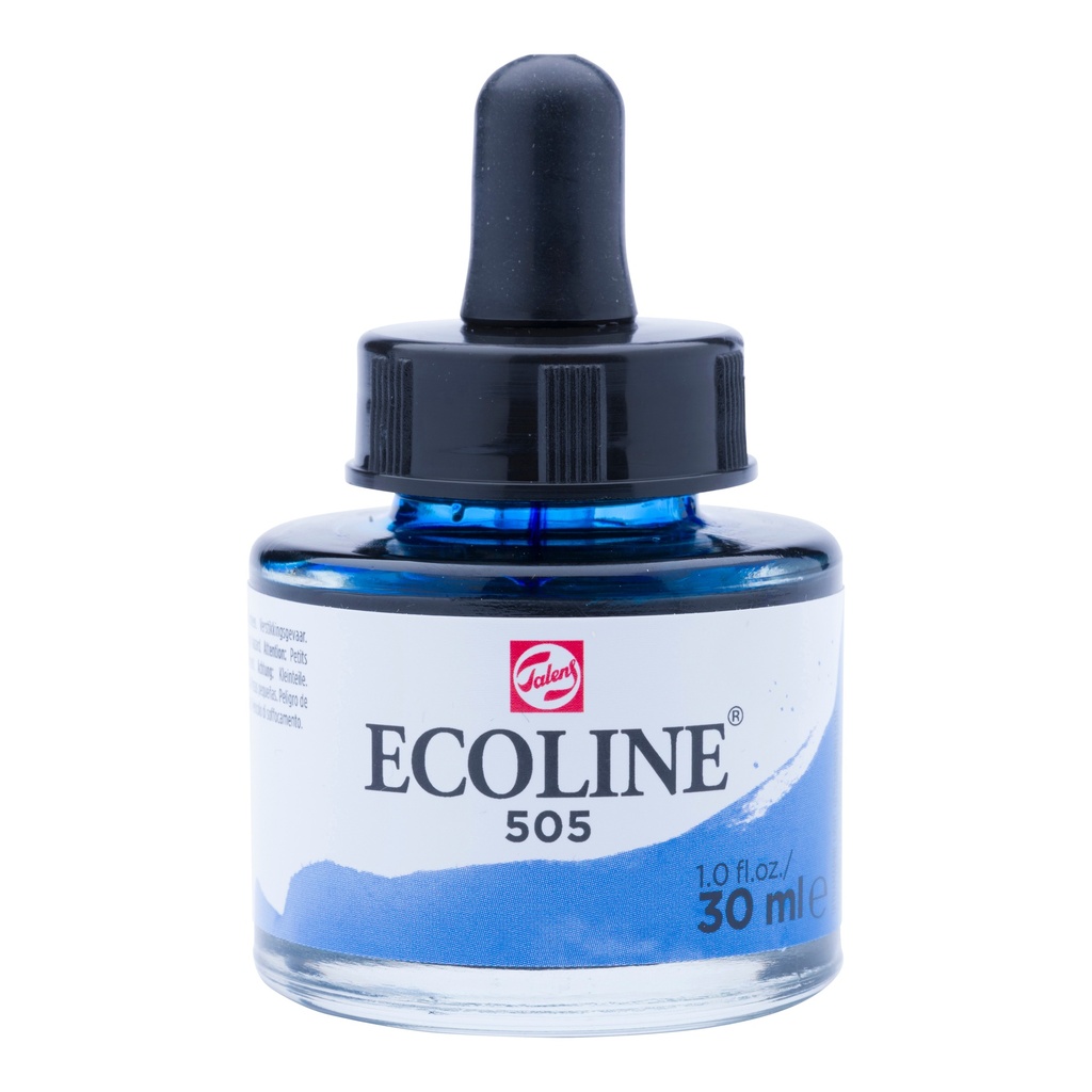 Ecoline Vloeibare Waterverf Fles 30 Ml Ultramarijn Licht 505
