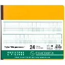 Register met uitgesneden hoofd - 27x32cm - 24 kolommen op 2 pagina's - 31 lijnen - 80 blad
