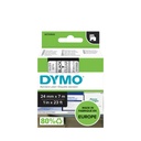 Dymo D1 Tape (24Mmx7M, Zwart-Transparant)