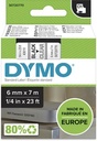 Dymo D1 Tape (6Mmx7M, Zwart/Transparant)
