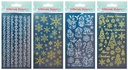 stickers kerst goud-zilver 4ass