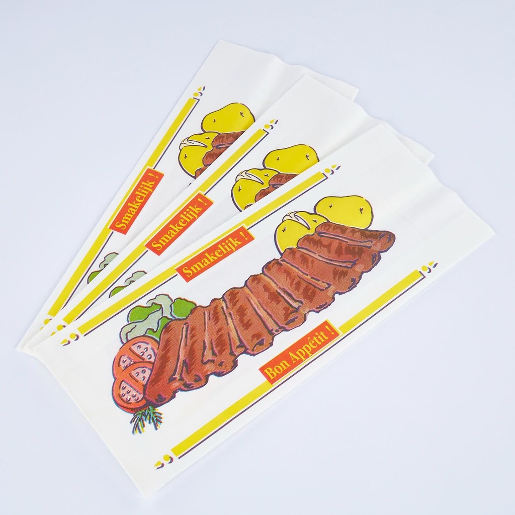 Papieren Ribbenzak - 500St - 170+70X445Mm