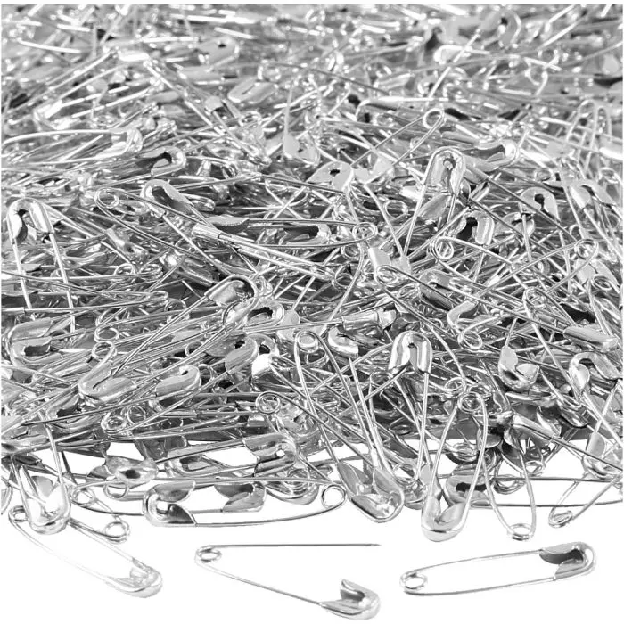 Metalen Veiligheidsspelden, Zilver, L: 22 Mm, Dikte 0,6Mm, 500 Stuks