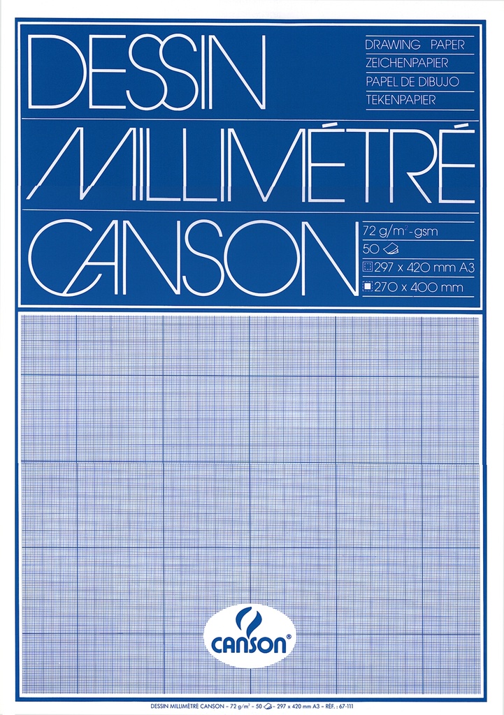 50 Vel Millimeterpapier 50X65Cm Bister