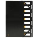 Sorteermap EXACTIVE® HARMONIKA® met uitrekbare rug - 9 Indelingen - Zwart