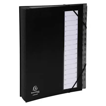 Sorteermap Ordonator® - 32 Indelingen - Genummerde Tabs Van 1 - 32 - Zwart