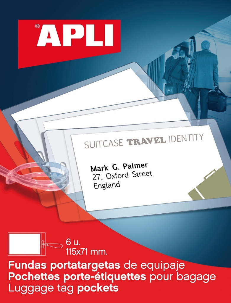 6st. bagagelabels 115x71mm