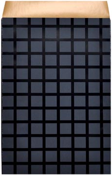 Zakje Luxe 17X25Cm Blok Zwart 20St