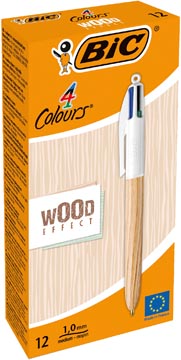 4-kleuren BIC hout Natural  