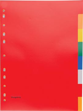 Pergamy Tabbladen, Ft A4, 11-Gaatsperforatie, Pp, 8 Tabs In Geassorteerde Kleuren