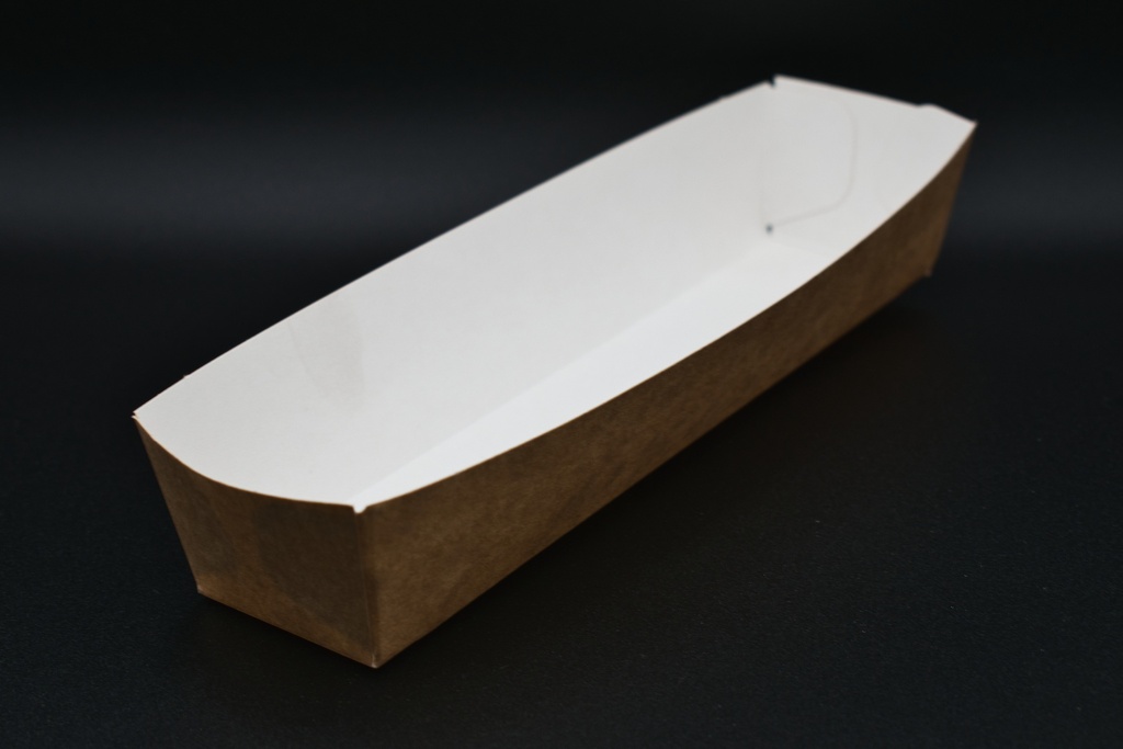 Frituurbakjes A16 (18,0X4,0X3,5 Cm, 450Cc) Bruine Kraft 100 Stuks 
