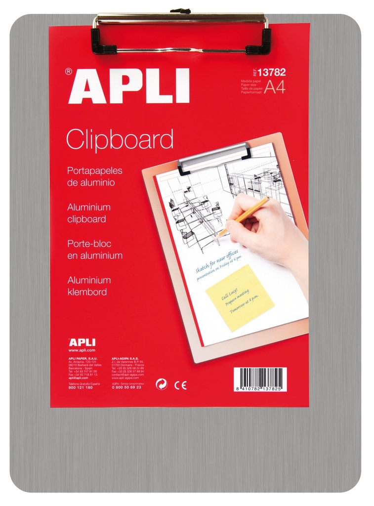 blokhouder aluminium a4