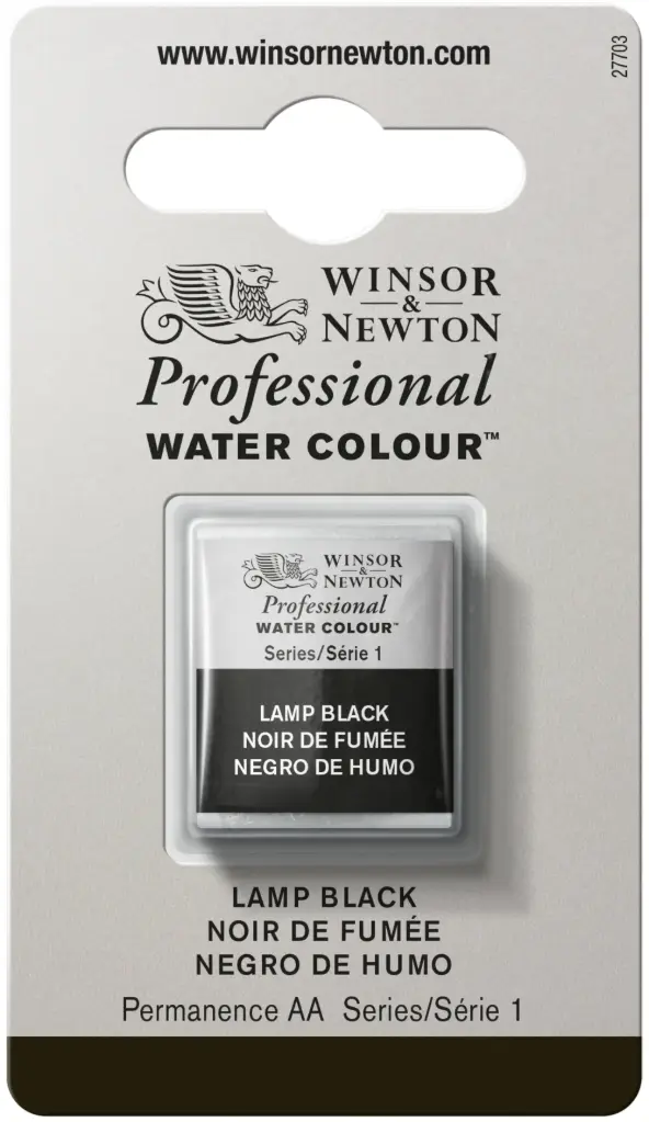 w&n professional watercolour h/pan lamp black - serie 1