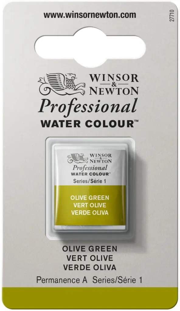 w&n professional watercolour h/pan olive green - serie 1
