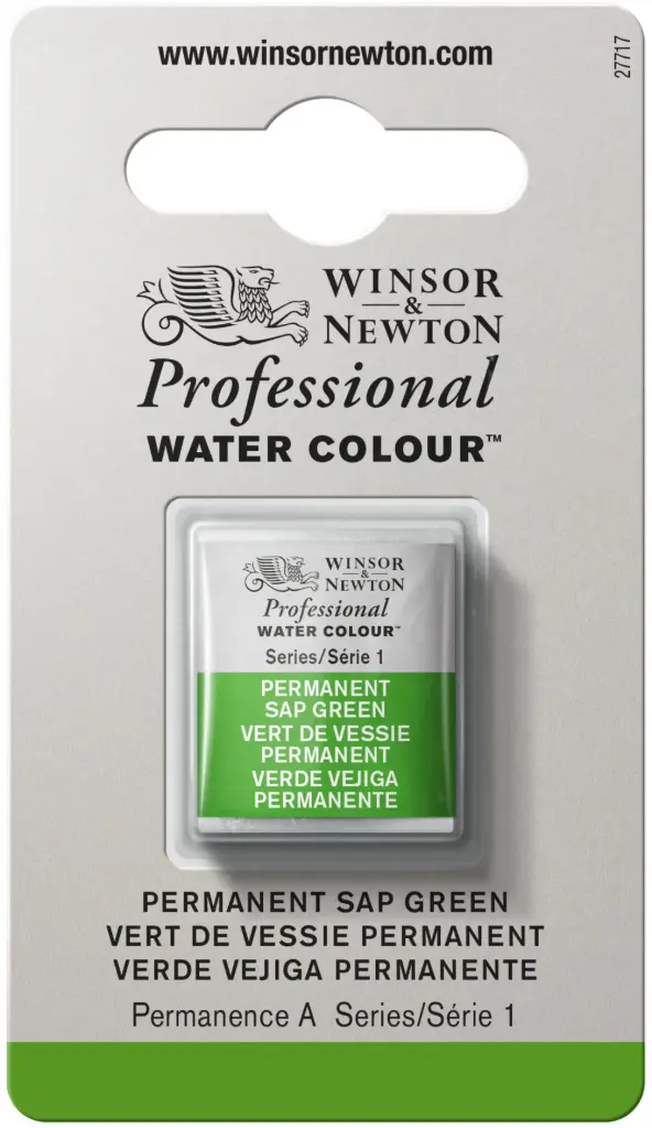 w&n professional watercolour h/pan perm sap green - serie 1