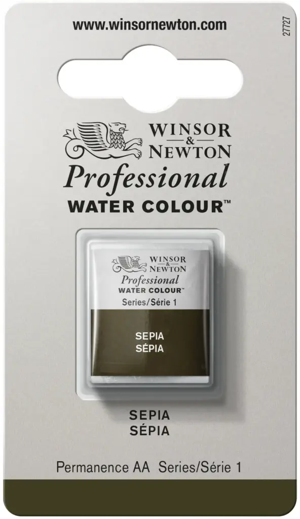 w&n professional watercolour h/pan sepia - serie 1