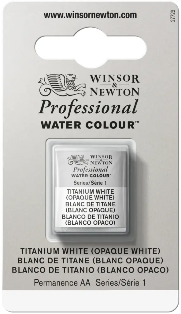 w&n professional watercolour h/pan titanium white - serie 1