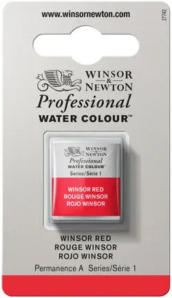 w&n professional watercolour h/pan winsor red - serie 1